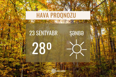 Sabah 28° isti olacaq
