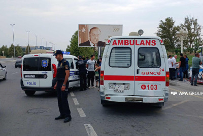 Gəncə: sərnişin avtobusu dayanacağa çarpılıb