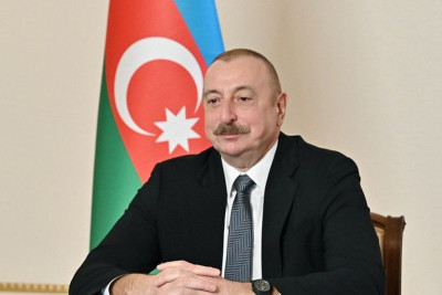 Prezident Zəngilanın Alıbəyli kəndinin təməlini qoyub