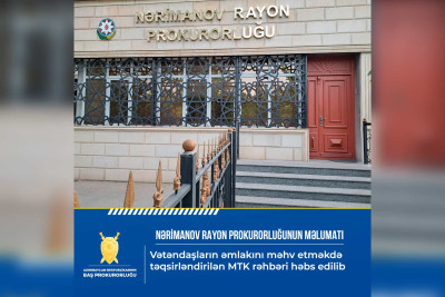 Bakıda vətəndaşların əmlakını məhv etməkdə təqsirləndirilən şəxs həbs edilib
