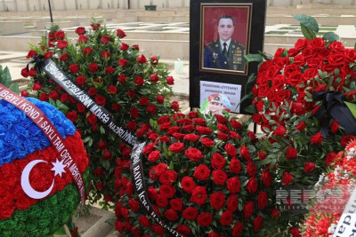 Mina terrorunda şəhid olan hərbçi İkinci Şəhidlər xiyabanında dəfn edilib
