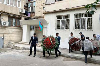 Ermənilərin törətdiyi terror aktı nəticəsində Şuşada həlak olan mülki şəxslə vida mərasimi keçirilir