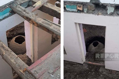 Zaqatalada evdə təmir zamanı küplər aşkar edilib - FOTO
