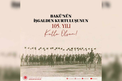 Türkiyə XİN Bakının azad olunmasının 105-ci ili münasibətilə Azərbaycanı təbrik edib