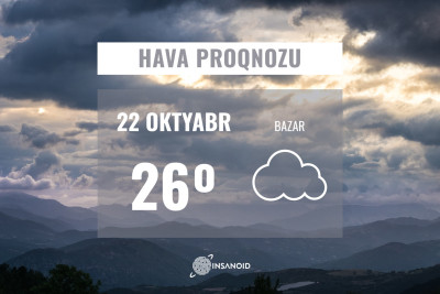 Sabah 26° isti olacaq