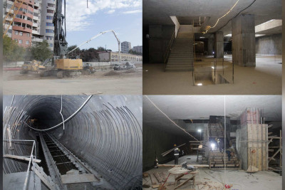 Metropolitenin 28-ci stansiyasında sərnişin platforması inşa olunub