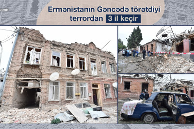 Ermənistanın Gəncədə törətdiyi terrordan 3 il keçir