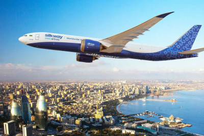 "Silk Way West Airlines"ın ilk "Boeing 777F" təyyarəsi Sietldən Bakıya uçub