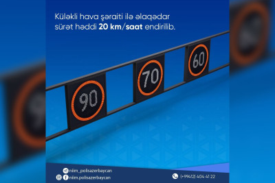 Zığ dairəsi-Hava Limanı yolunda sürət həddi endirilib