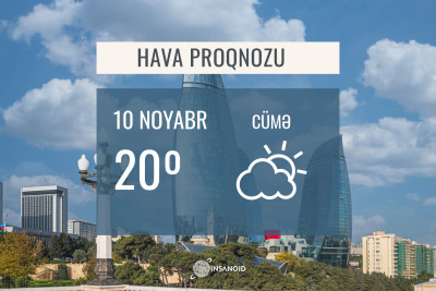Sabah 20° isti olacaq