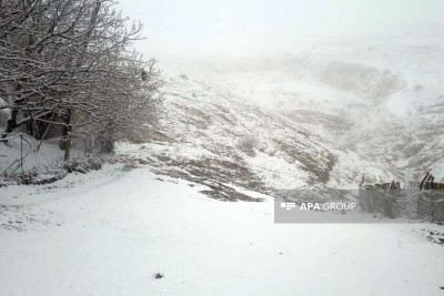 Naxçıvanda qar yağıb - FOTO