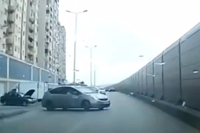 Qəza törədərək qaçan "Prius” sürücüsü saxlanılıb