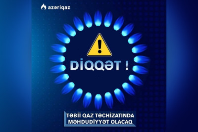 “Azəriqaz”: sabah üç rayonda qaz olmayacaq
