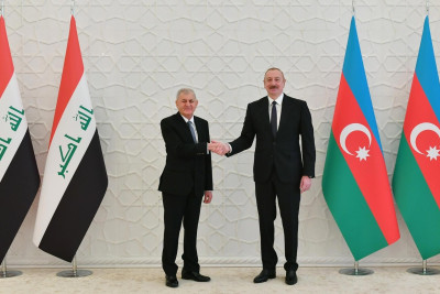Azərbaycan və İraq prezidentlərinin təkbətək görüşü başlayıb