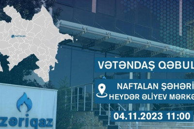 “Azəriqaz" rəhbərliyi Naftalanda vətəndaş qəbulu keçirəcək
