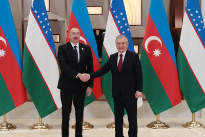 İlham Əliyevin Daşkənddə Özbəkistan Prezidenti ilə görüşü olub