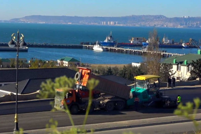 Bakının 8 Noyabr prospektinin bir hissəsində təmir işləri yekunlaşıb
