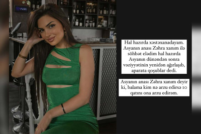 Bloger Asya süni tənəffüs aparatına qoşulub