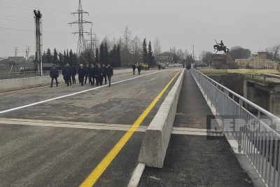 Xaçmazda uçan körpünün yerində inşa edilmiş yeni körpü istifadəyə verilib