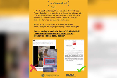 Türkiyənin Dezinformasiyaya Qarşı Mübarizə Mərkəzi termal alt paltarının İsrail ordusuna göndərildiyini inkar edir