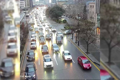 Bakının bir neçə yolunda sıxlıq var - SİYAHI