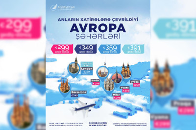 AZAL-dan Avropanın bu şəhərləri üzrə aviabiletlərə ENDİRİM
