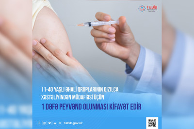 TƏBİB qızılca ilə bağlı növbəti dəfə orta yaşlı əhaliyə çağırış edib