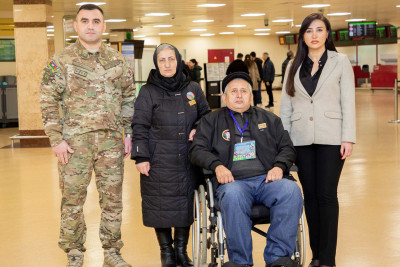 Şəhid atası müalicə üçün Türkiyəyə göndərildi