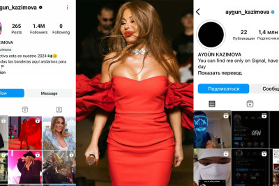 Aygün Kazımovanın 1,4 milyon izləyicisi olan İnstagram səhifəsi oğurlanıb - FOTO