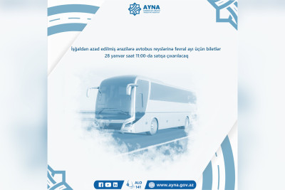 Qarabağa avtobus reyslərinə fevral ayı üçün biletlər bu tarixdən satışda