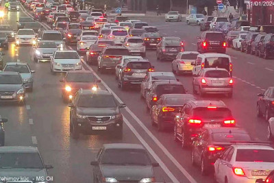 Bakıda tıxac olan yollar - SİYAHI