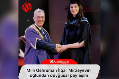 Milli Qəhrəman İlqar Mirzəyevin oğlu bacısı ilə bağlı paylaşım edib