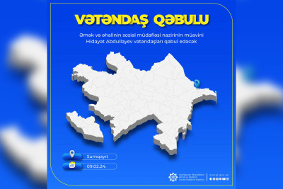 Nazir müavini Sumqayıt şəhərində vətəndaşları qəbul edəcək