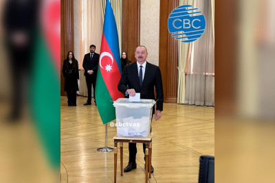 İlham Əliyev, Mehriban Əliyeva və ailə üzvləri Xankəndidə səs veriblər