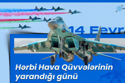 14 Fevral - Hərbi Hava Qüvvələrinin yarandığı gündür