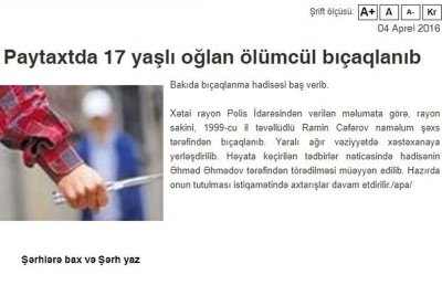 Əhməd qətldən bir gün əvvəl polis tərəfindən saxlanılıbmış