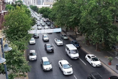 Bakıda tıxac olan yollar - SİYAHI