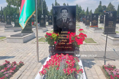 Gəncədə 31 il sonra kimliyi müəyyən olunan Hafiz Məmmədovun məzarı abadlaşdırılıb