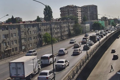 Bakıda tıxac olan yollar - SİYAHI