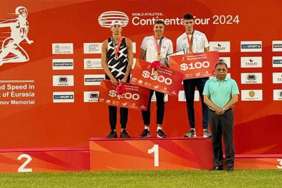 Azərbaycan atleti Qazaxıstanda bürünc medal qazanıb