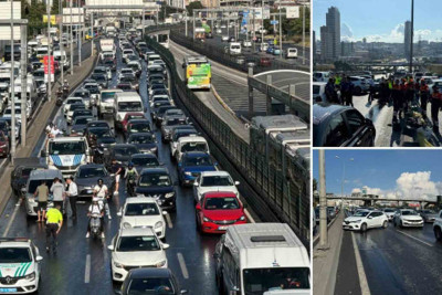 İstanbulda 10 avtomobil toqquşub