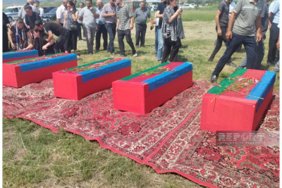Xocalıda Birinci Qarabağ müharibəsinin daha 5 şəhidi dəfn olunub