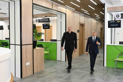 Şuşada Dövlət Xidmətləri Mərkəzinin əsaslı təmirdən sonra açılışı olub