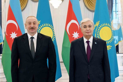 Astanada Azərbaycan və Qazaxıstan prezidentlərinin görüşü keçirilib