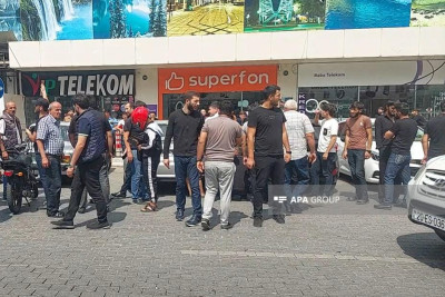 Gəncədə motosiklet piyadanı vurub - FOTO