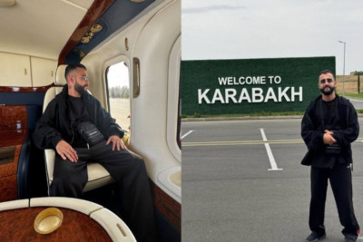 Hüseyn Həsənov helikopterlə Qarabağa getdi