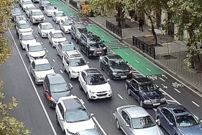 Bakıda tıxac olan yollar - SİYAHI
