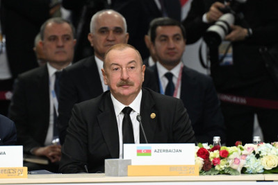 İlham Əliyev Outreach/BRICS+ sammitinin birinci plenar sessiyasında çıxış edib