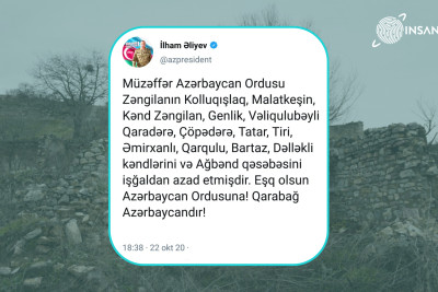 44 günlük Vətən müharibəsinin xronikası - 22 oktyabr 2020-ci il