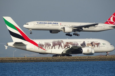 “Emirates” və “Turkish Airlines” İrana uçuşları bərpa ediblər